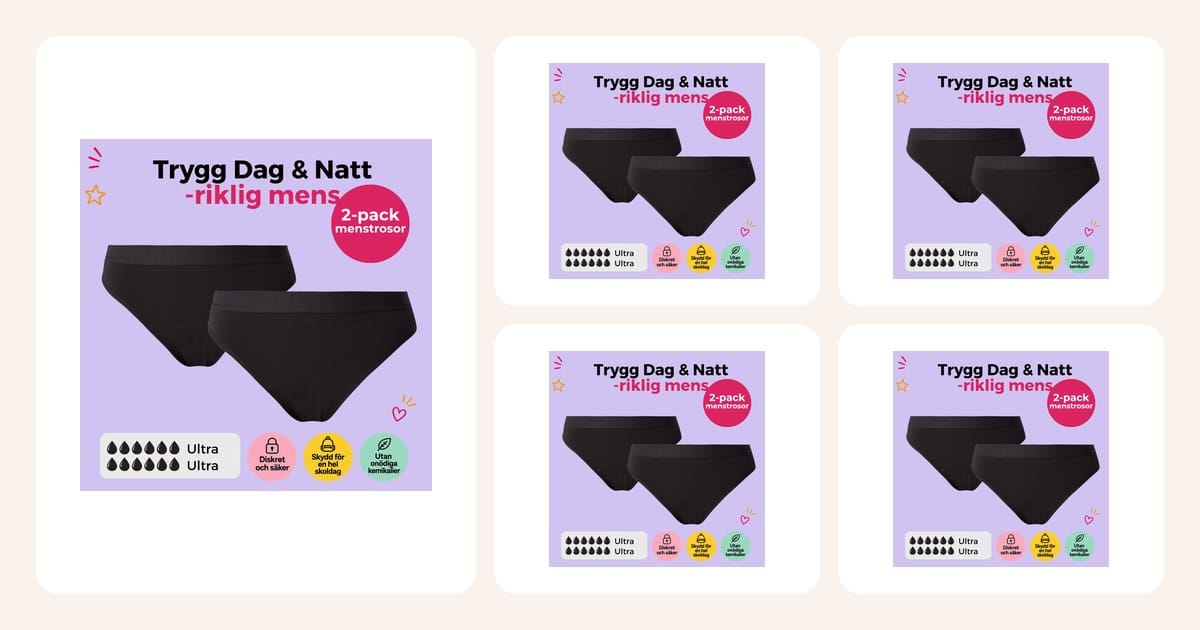Vertailussa: Trygg dag & natt – 2P 3XS, Trygg dag & natt – 2P 2XS, Trygg dag & natt – 2P XS, Trygg dag & natt – 2P Small, Trygg dag & natt – 2P Medium